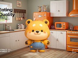 AIGC|小熊饼干IP形象设计