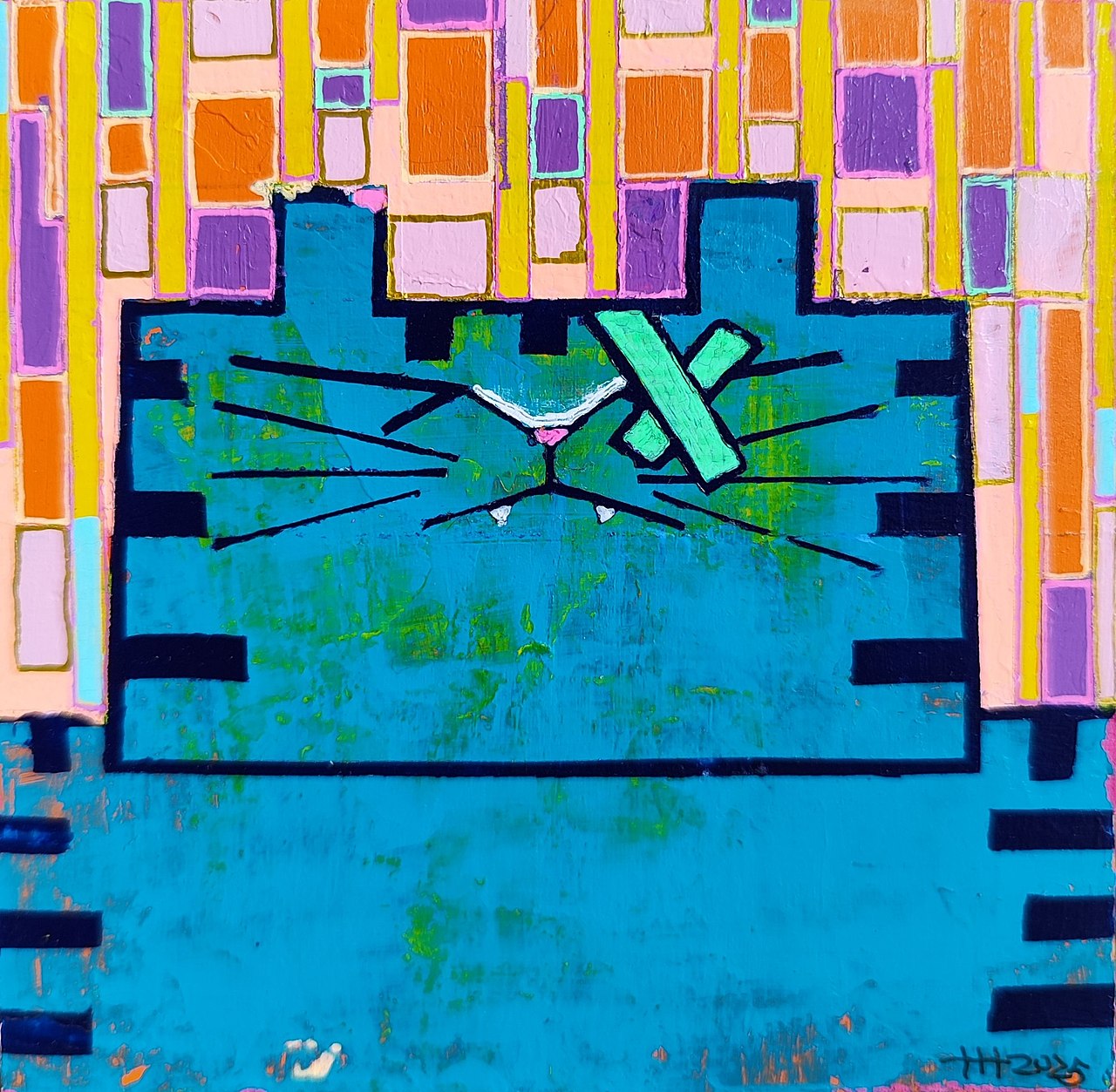 小怪兽系列👾眯眯猫（图ZNDAwNDA2NzQw） - 艺术插画 - 站酷设计师南南的瓜原创素材 - 站酷ZCOOL