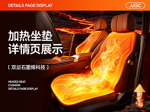 AIGC辅助设计——汽车加热坐垫详情页