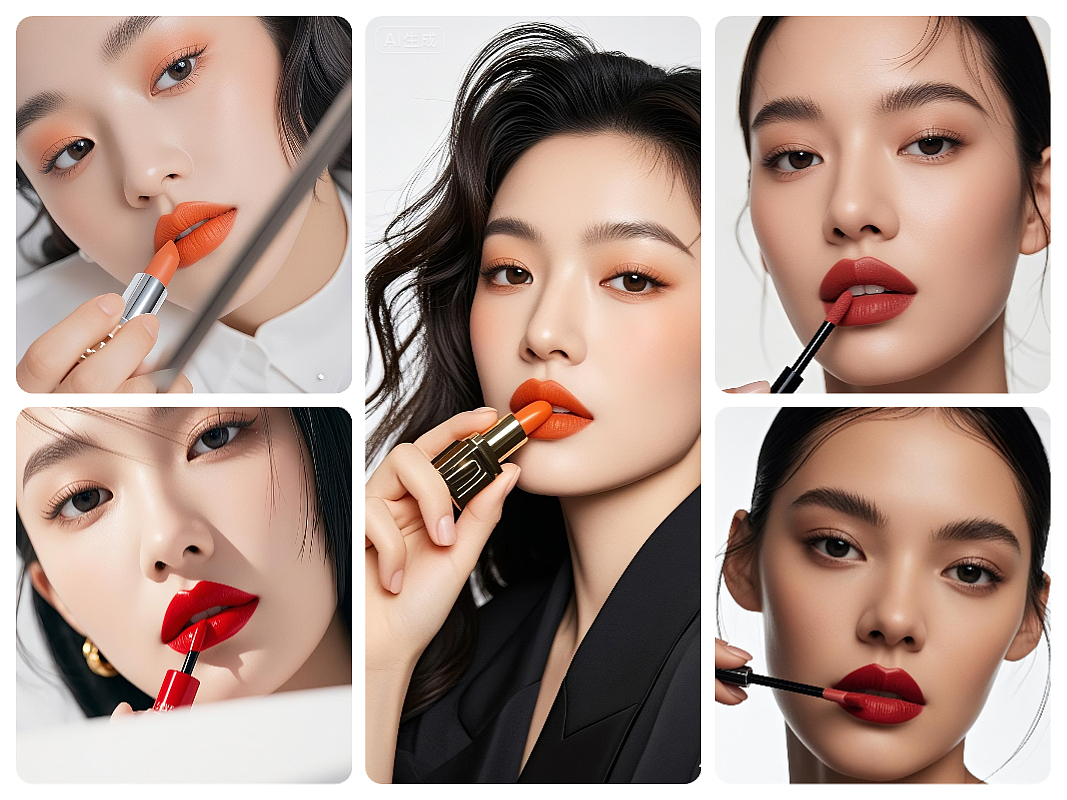 唇膏💄彩妆护肤 亚洲模特 摄影素材（图ZNDAwNDE2Mjgw） - AI作品 - 站酷设计师Lily57008原创素材 - 站酷ZCOOL