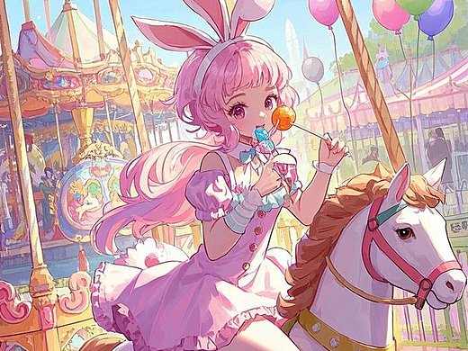 木马小兔娘（个人主页-ZNzI5MzgxNDQ=） - AI作品 - 站酷设计师Z480555642原创素材 - 站酷ZCOOL