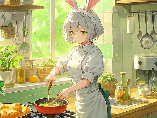 小兔娘厨娘（个人主页-ZNzI5MzgxNDA=） - AI作品 - 站酷设计师Z480555642原创素材 - 站酷ZCOOL