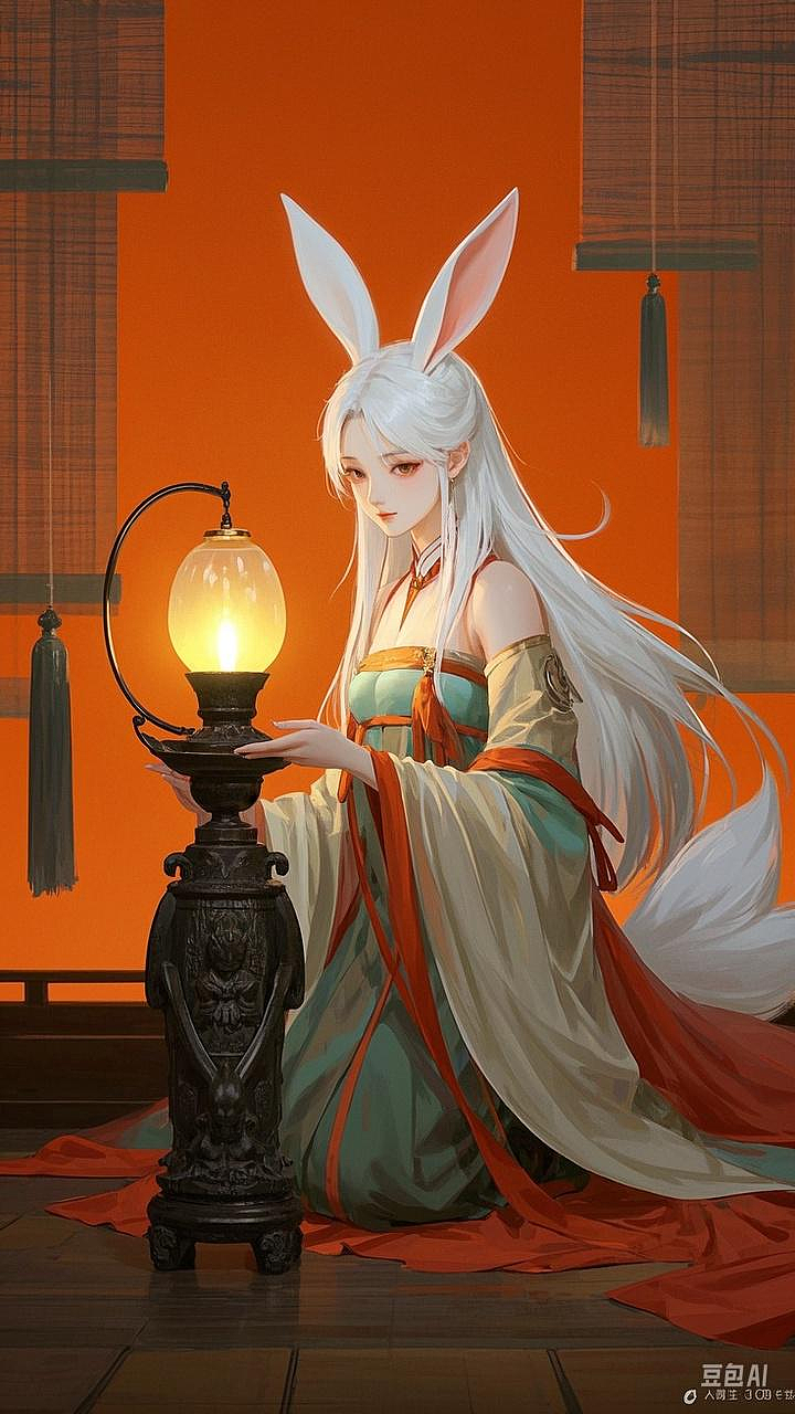 九尾狐小兔娘（圖ZNDAwNDI5NTc2） - AI作品 - 站酷設計師Z480555642原創(chuàng)素材 - 站酷ZCOOL