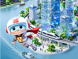 AIGC IP创意长图｜数小通漫游记