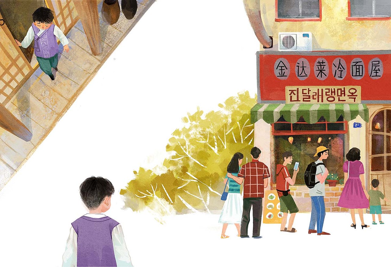 少数民族非遗文化绘本--少年与伽倻琴（图ZNDAwNDc2MzY0） - 绘本 - 站酷设计师AmeiLili原创素材 - 站酷ZCOOL