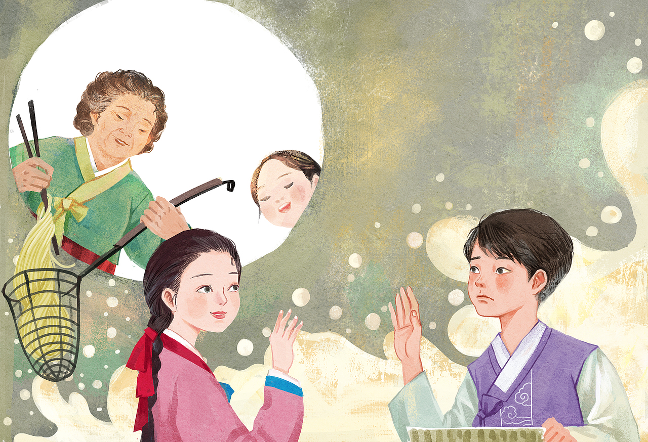少数民族非遗文化绘本--少年与伽倻琴（图ZNDAwNDc2MzY4） - 绘本 - 站酷设计师AmeiLili原创素材 - 站酷ZCOOL