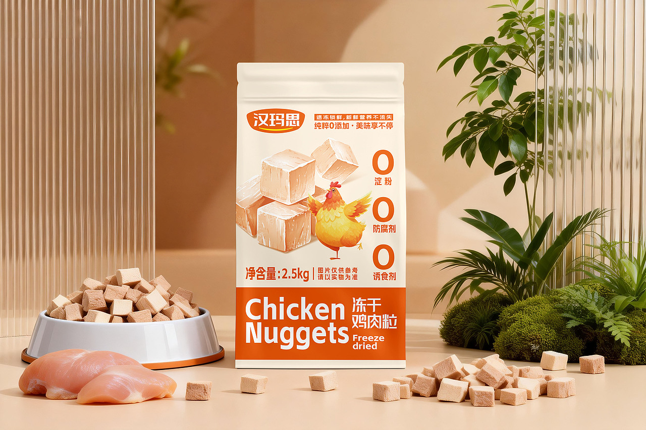 宠物零食-冻干鸡肉粒（图ZNDAwNDgyNjgw） - 包装 - 站酷设计师懒猫会设计原创素材 - 站酷ZCOOL