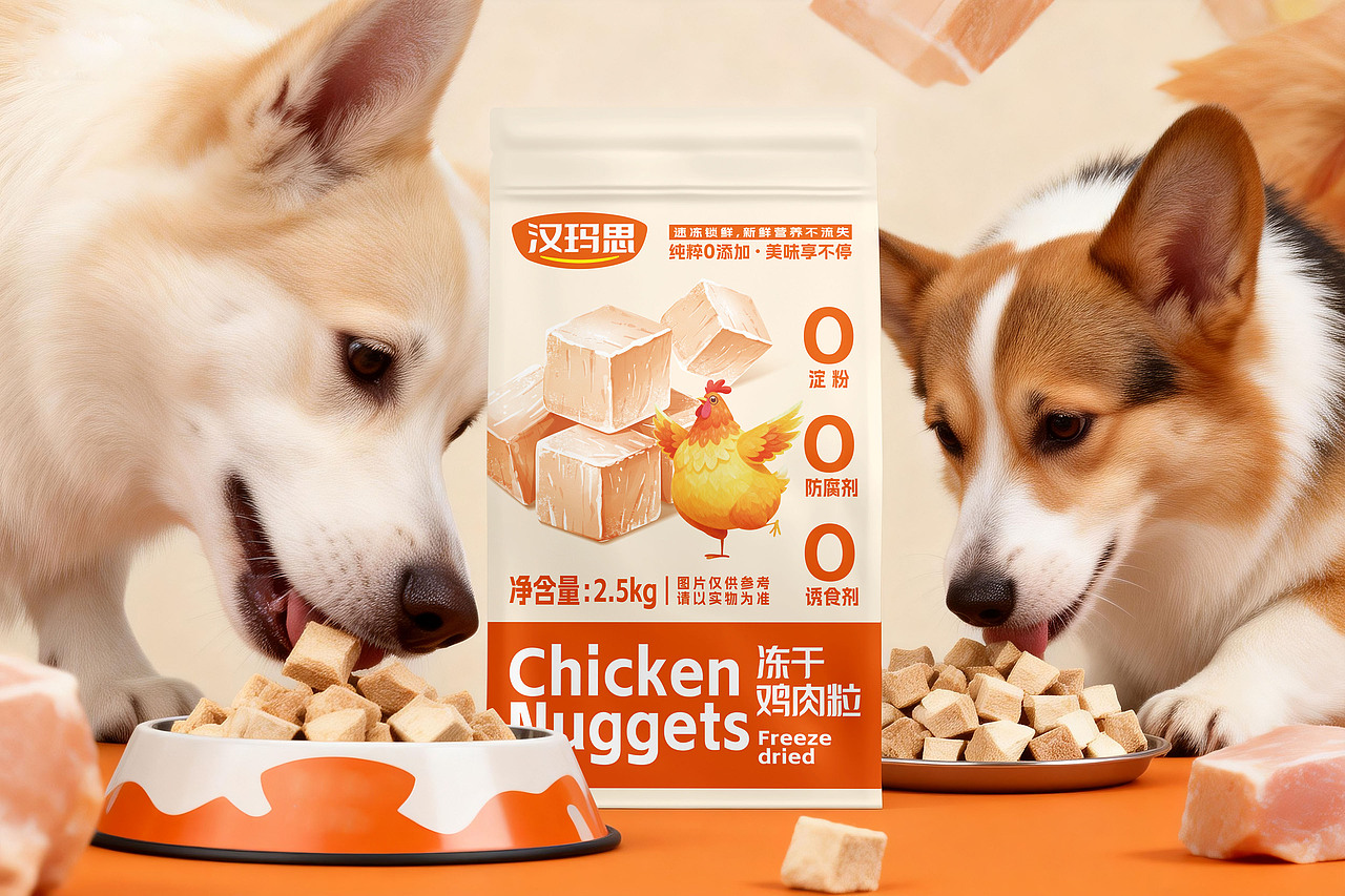 宠物零食-冻干鸡肉粒（图ZNDAwNDgyNjY4） - 包装 - 站酷设计师懒猫会设计原创素材 - 站酷ZCOOL