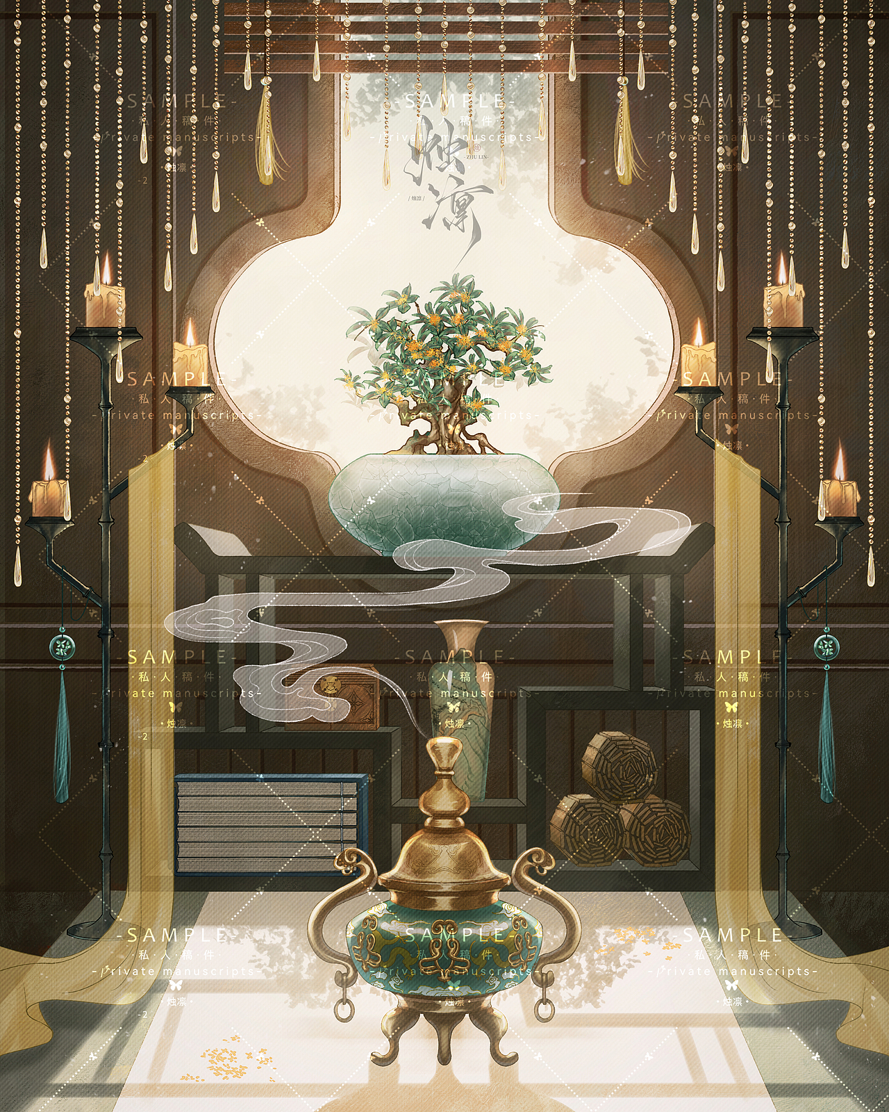 古风原创宫斗小景系列（四）（图ZNDAwNDg0MDQ4） - 商业插画 - 站酷设计师烛凛原创素材 - 站酷ZCOOL