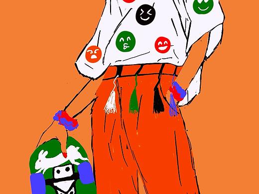 涂鸦少女滑板猎手