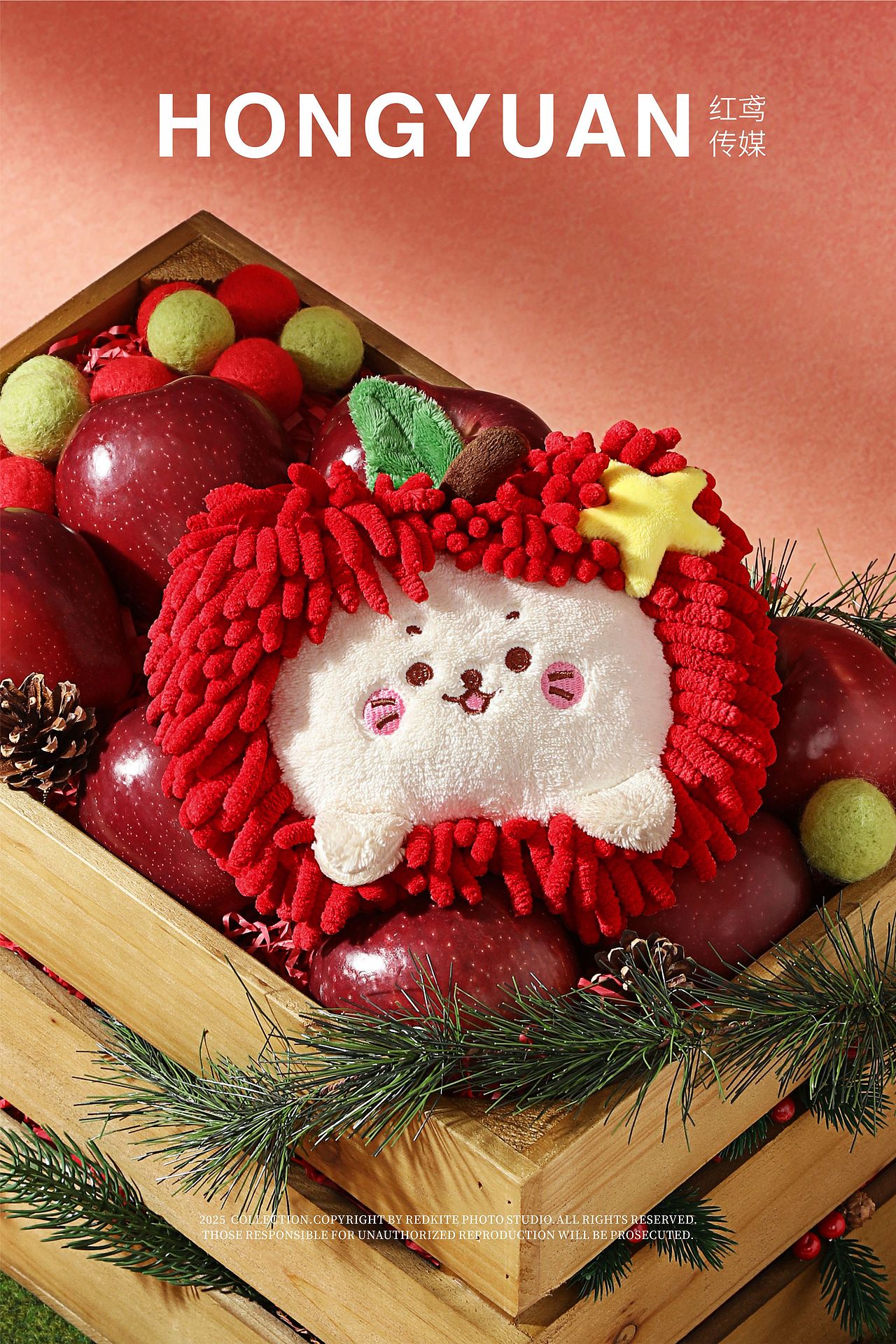 产品拍摄 | 圣诞创意苹果擦手巾（图ZNDAwNDg4OTg0） - 产品摄影 - 站酷设计师红鸢文化传媒原创素材 - 站酷ZCOOL