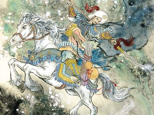 水浒-梁山五虎将之林冲（个人主页-ZNzI5NDQyNTI=） - 绘画 - 站酷设计师画家董洁莹原创素材 - 站酷ZCOOL