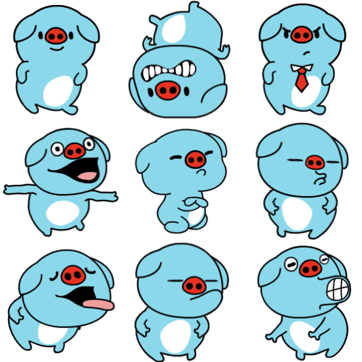 滴答小豬 | IP 設(shè)計(jì)&動(dòng)畫（圖ZNDAwNDk5Mjc2） - 網(wǎng)絡(luò)表情 - 站酷設(shè)計(jì)師Tangsi_EXC原創(chuàng)素材 - 站酷ZCOOL