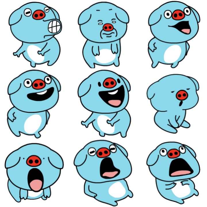 滴答小豬 | IP 設(shè)計(jì)&動(dòng)畫（圖ZNDAwNDk5Mjgw） - 網(wǎng)絡(luò)表情 - 站酷設(shè)計(jì)師Tangsi_EXC原創(chuàng)素材 - 站酷ZCOOL