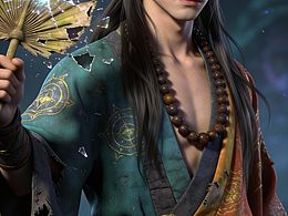 玄裳染星河，折扇定乾坤