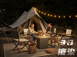 户外家具渲染 | 高端写实 | 户外露营+AI人物合成