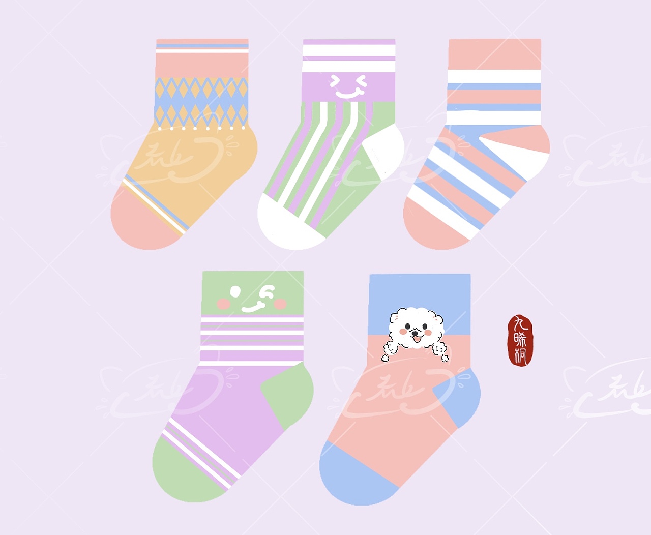 ❤️可爱的宝宝袜设计第三弹（图ZNDAwNTAzNzY0） - 商业插画 - 站酷设计师Z784427631原创素材 - 站酷ZCOOL