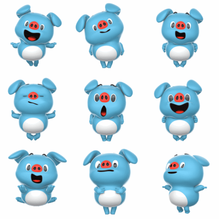 Tick-tock Piggy 3D 快乐滴答小猪（图ZNDAwNTA1NTQ0） - 其他动漫 - 站酷设计师Tangsi_EXC原创素材 - 站酷ZCOOL