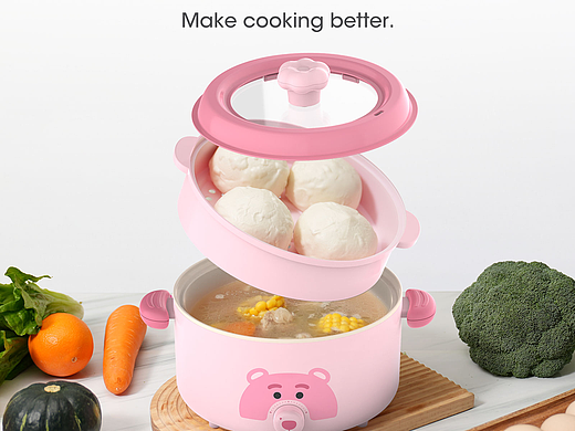 电煮锅 渲染建模