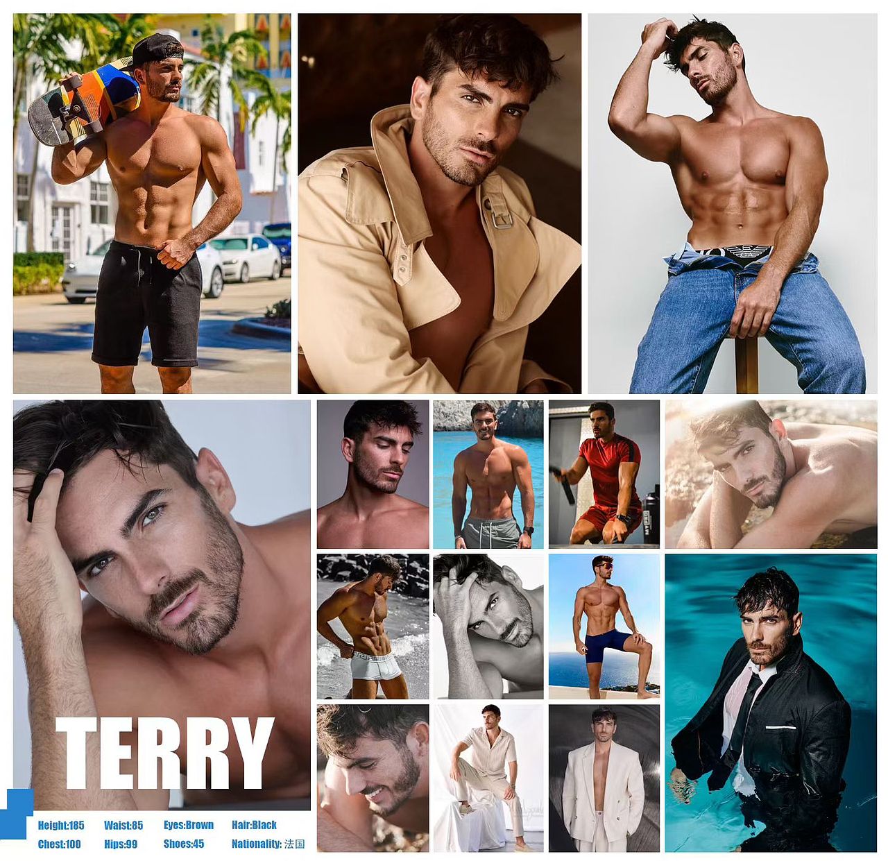 法国肌肉男模，强势回归～（图ZNDAwNTQwMjk2） - 休闲/流行服饰 - 站酷设计师Mia_1717原创素材 - 站酷ZCOOL