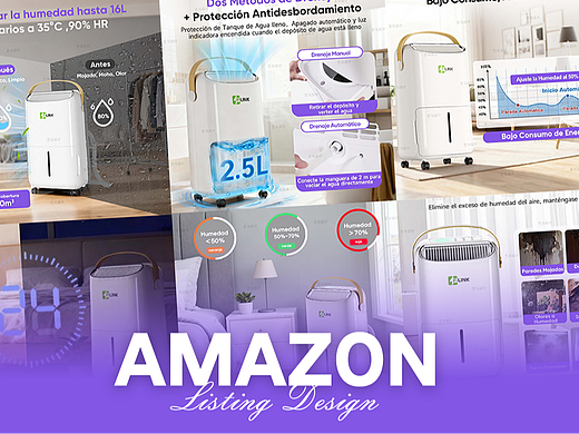 小家电 除湿器西班牙语-Amazon亚马逊主副图A+设计案例