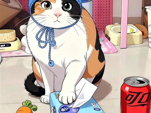 最近很火的「萝卜&纸巾」猫