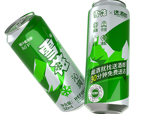 啤酒包装设计丨罐装啤酒包装丨雪花啤酒丨易拉罐包装