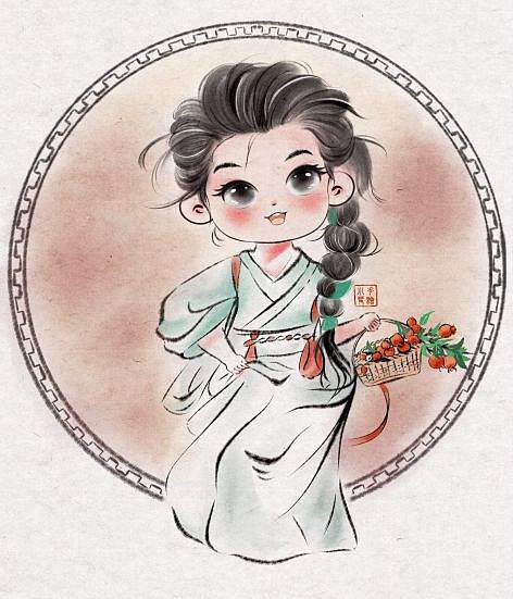 🌸爱吃柿子的小妞妞（个人主页-ZNzI5NTI0NjQ=） - 儿童插画 - 站酷设计师小梵拾光原创素材 - 站酷ZCOOL