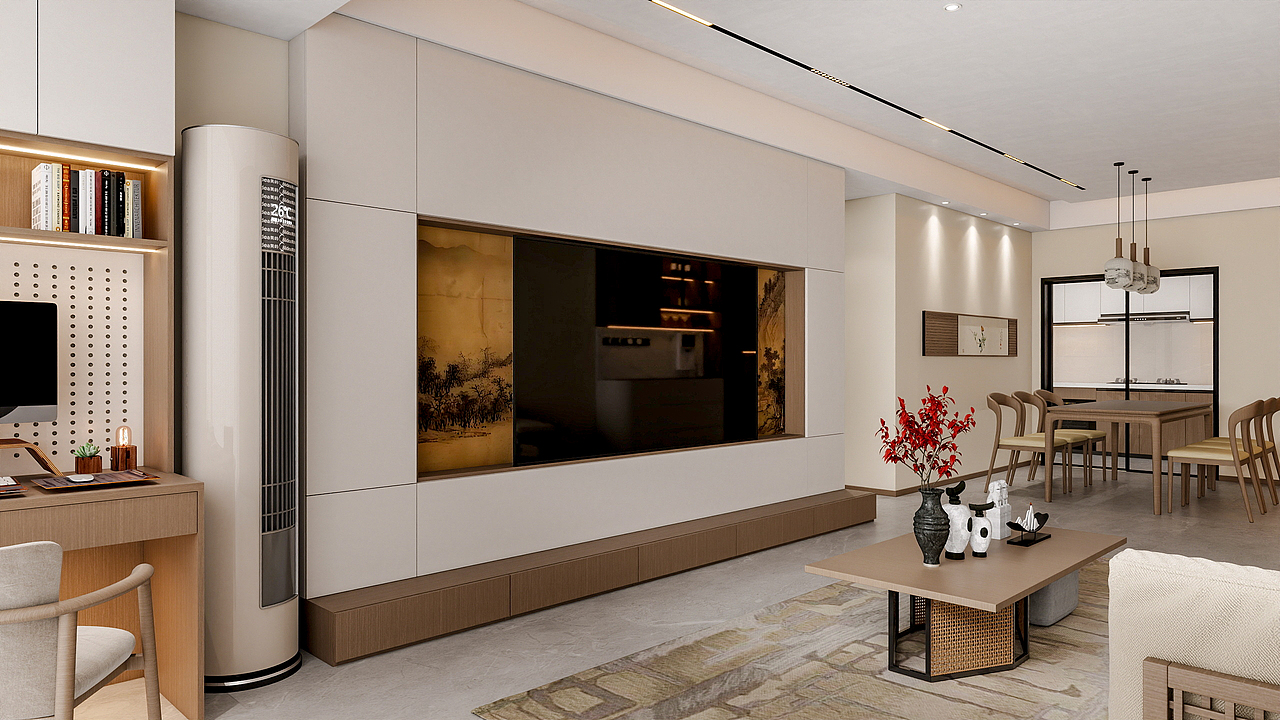 四川岳池香水湾（116平方简约中式三居室）（图ZNDAwNTY5ODgw） - 家装设计 - 站酷设计师设计师成爽原创素材 - 站酷ZCOOL