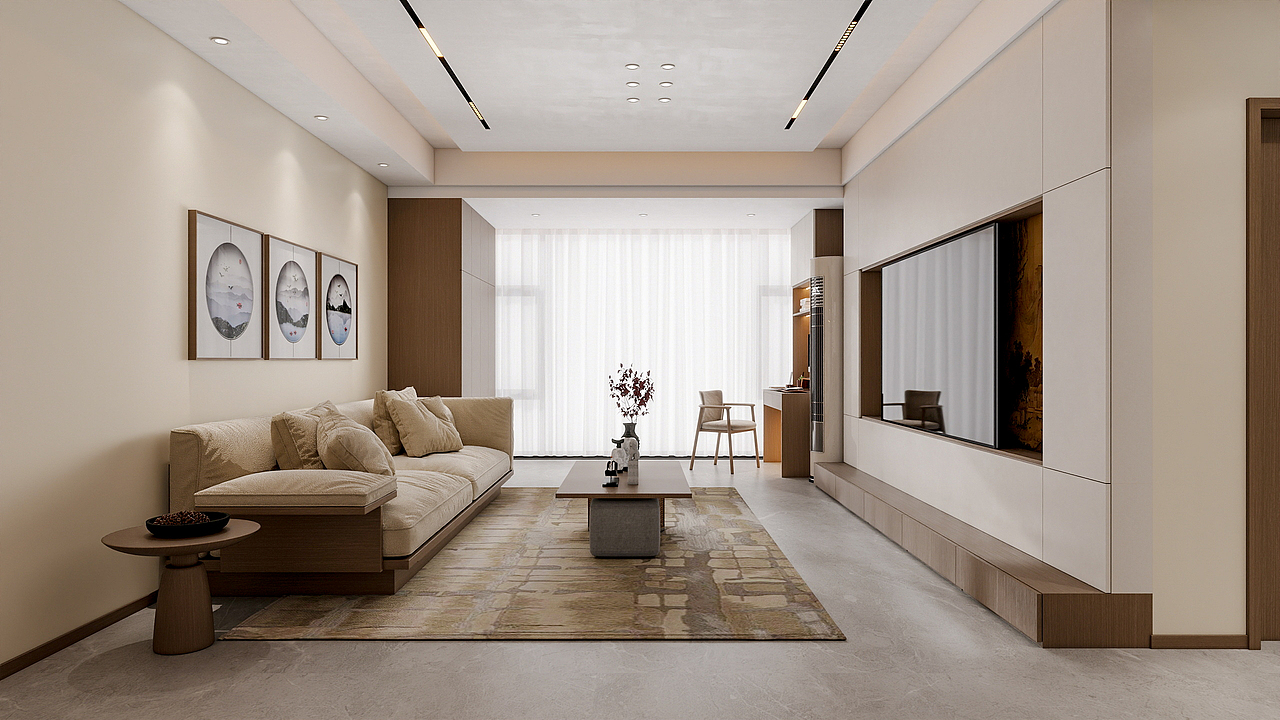 四川岳池香水湾（116平方简约中式三居室）（图ZNDAwNTY5OTQ0） - 家装设计 - 站酷设计师设计师成爽原创素材 - 站酷ZCOOL