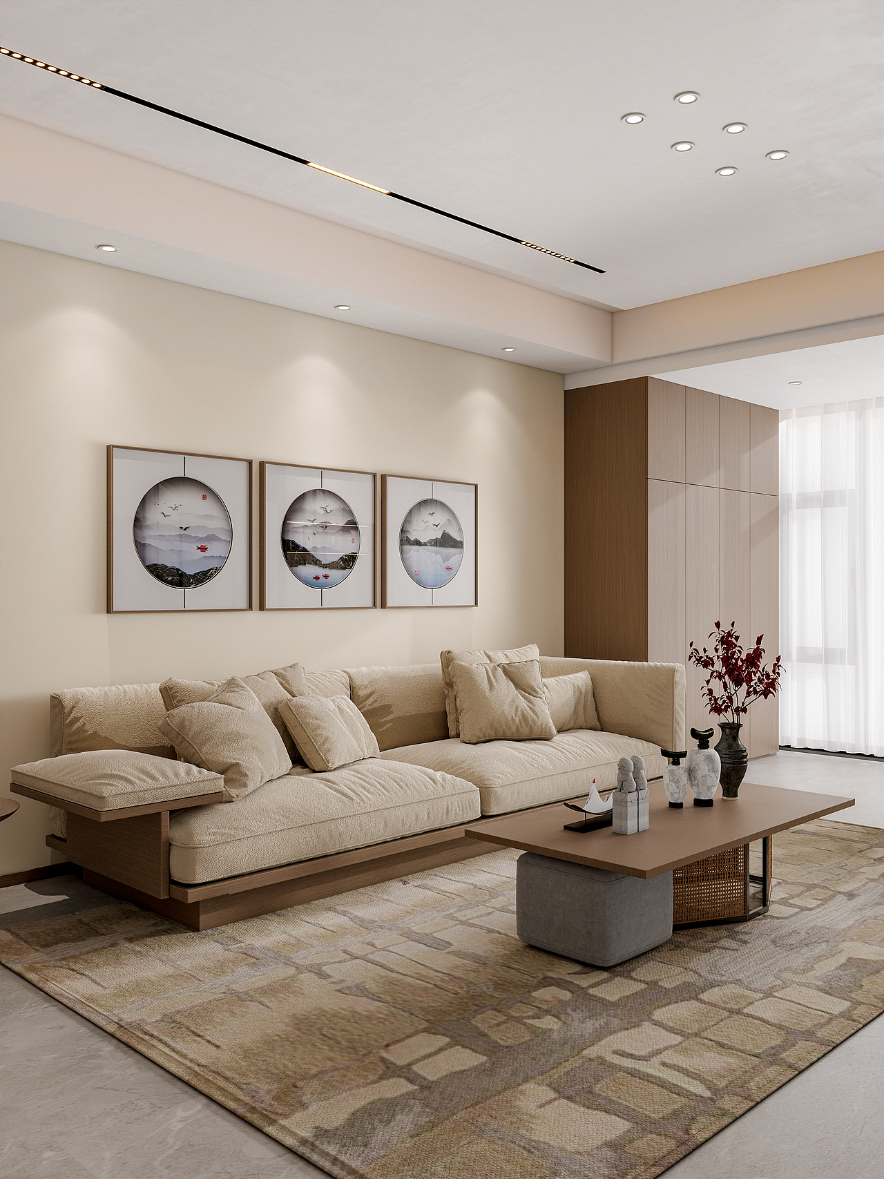 四川岳池香水湾（116平方简约中式三居室）（图ZNDAwNTY5OTI4） - 家装设计 - 站酷设计师设计师成爽原创素材 - 站酷ZCOOL