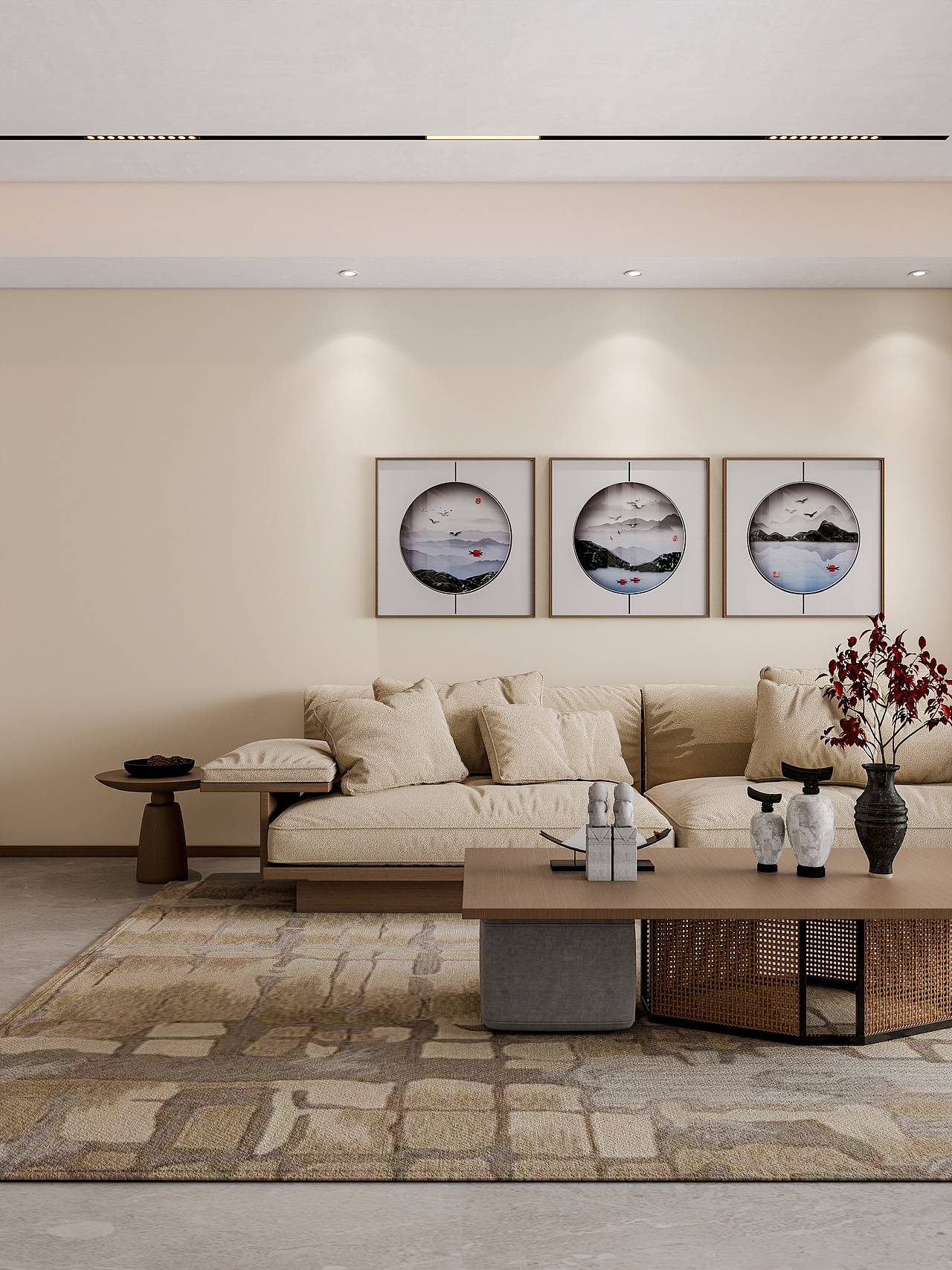 四川岳池香水湾（116平方简约中式三居室）（图ZNDAwNTY5OTMy） - 家装设计 - 站酷设计师设计师成爽原创素材 - 站酷ZCOOL