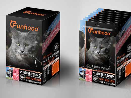 猫条品牌全价营养主食包装设计