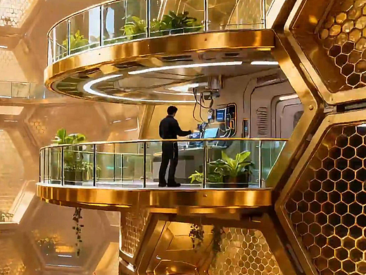 未来世界・山上蜂窝建筑