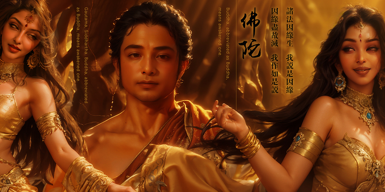 《佛陀》电影的画面仿制（图ZNDAwNTc1OTA4） - AI作品 - 站酷设计师阿拉盐瓜原创素材 - 站酷ZCOOL