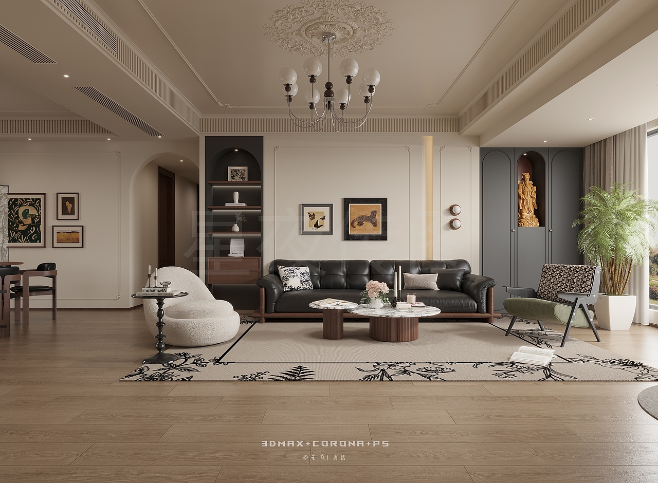 中古风的家，一半烟火，一半诗意（图ZNDAwNTgwNzcy） - 家装设计 - 站酷设计师Tt唐恬超甜原创素材 - 站酷ZCOOL