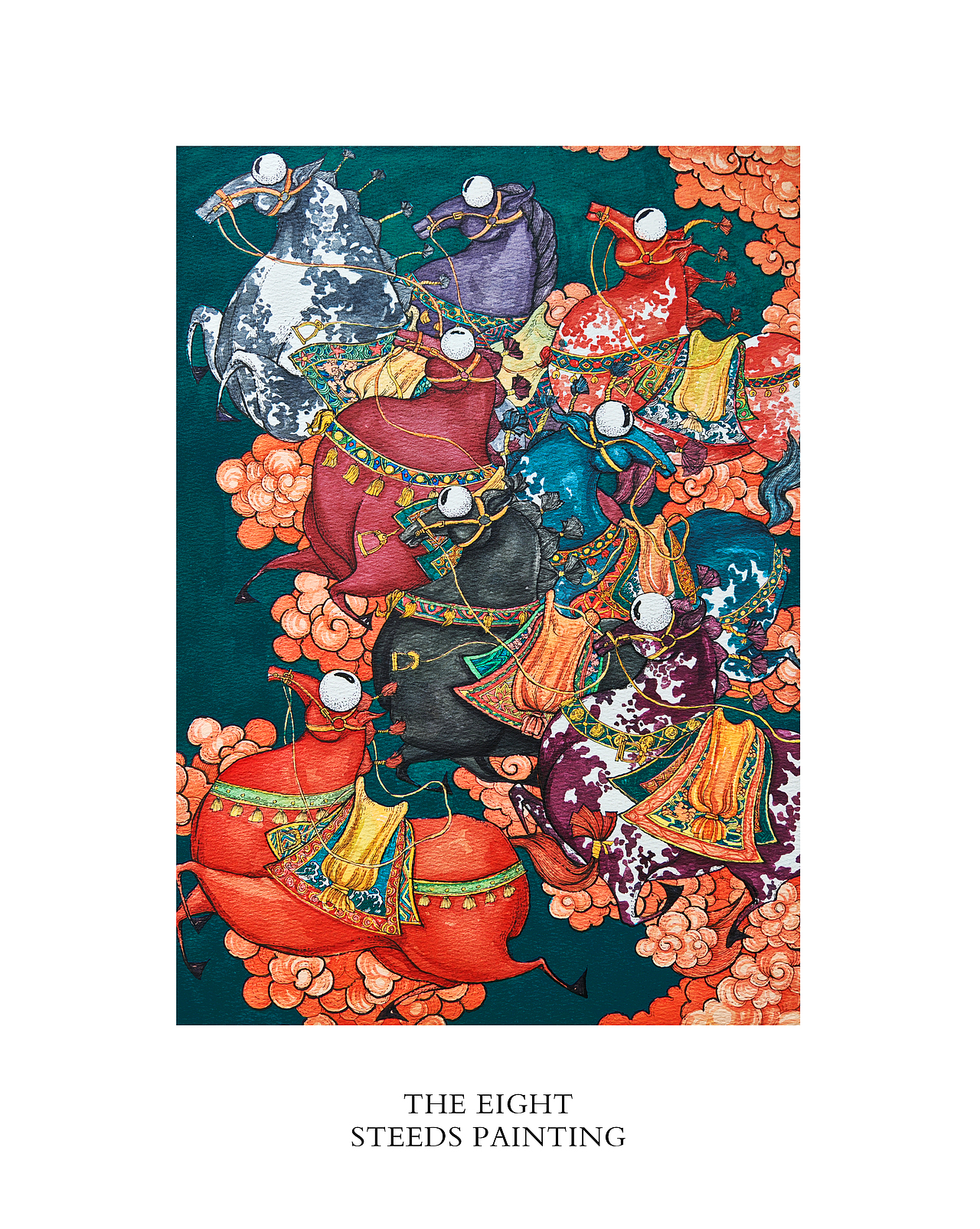 八骏图（图ZNDAwNjA0NzA0） - 商业插画 - 站酷设计师晨昏昼夜文化创意原创素材 - 站酷ZCOOL
