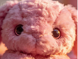 一只粉色的小熊