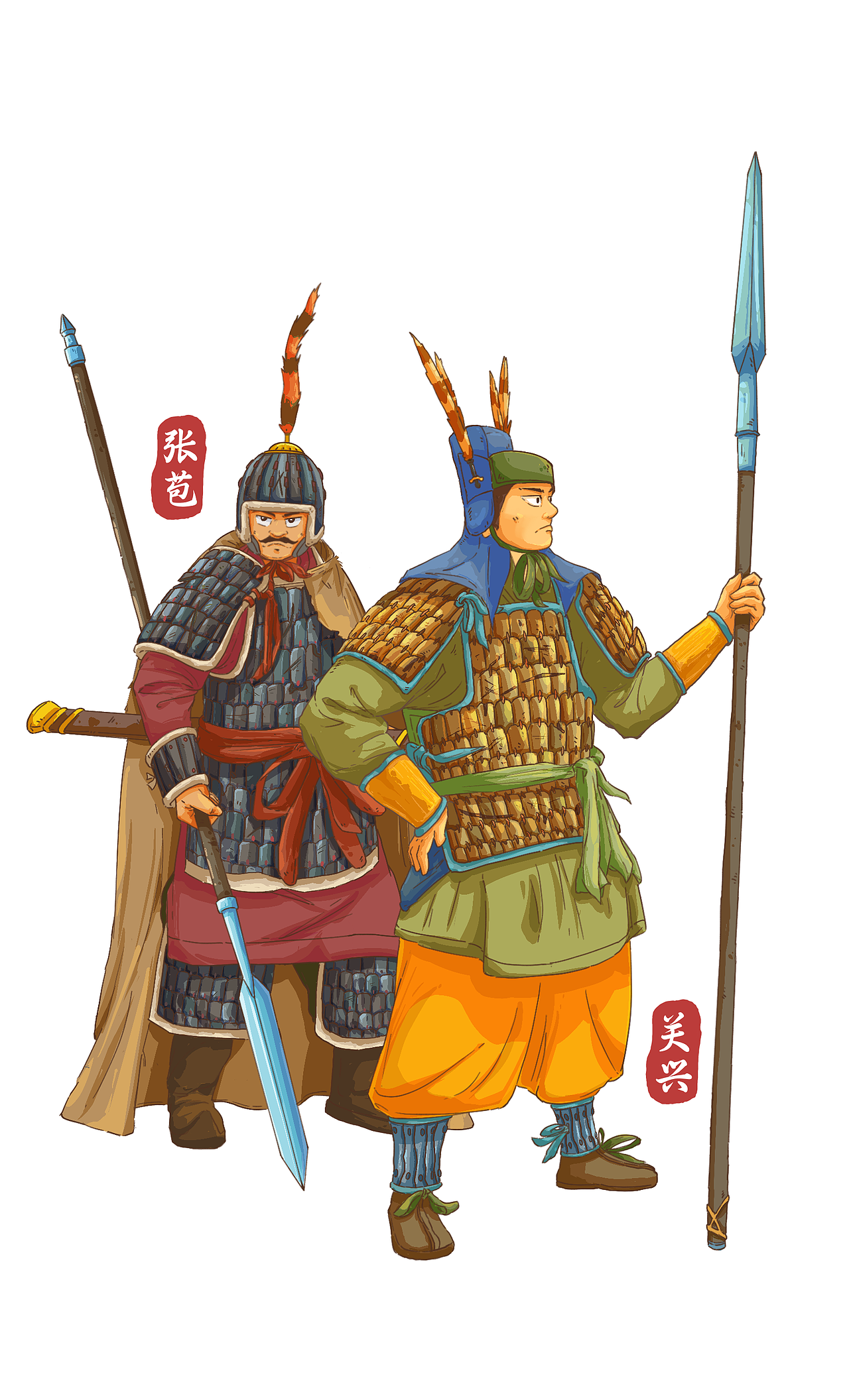 关兴张苞（图ZNDAwNjIyOTE2） - 概念设定 - 站酷设计师大猪哥小猪弟原创素材 - 站酷ZCOOL