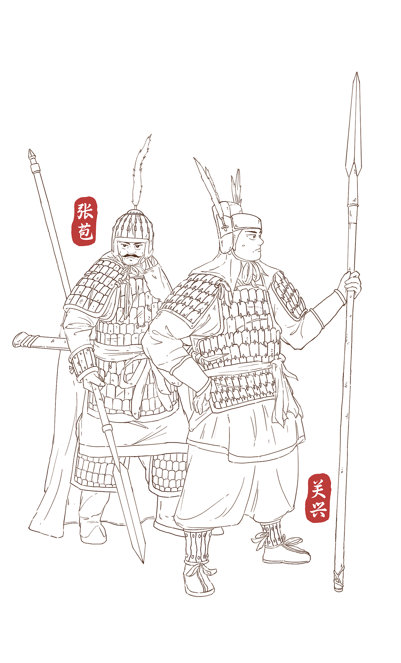 关兴张苞（图ZNDAwNjIyOTIw） - 概念设定 - 站酷设计师大猪哥小猪弟原创素材 - 站酷ZCOOL