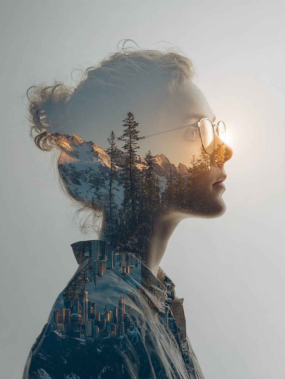 外拍双重曝光的绝绝子构图！（图ZNDAwNjI0NzYw） - AI作品 - 站酷设计师斗神俊俊原创素材 - 站酷ZCOOL