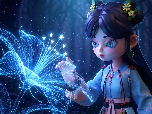 三维创作|双生花姐妹
