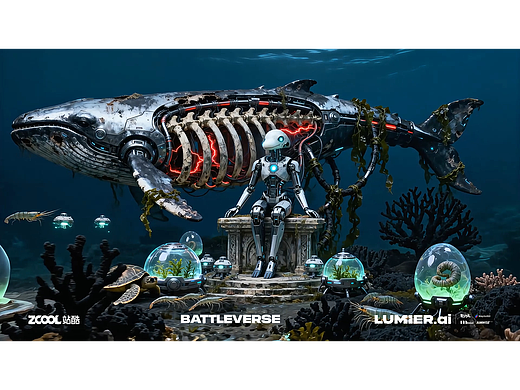 《鯨落代碼：深海的虛擬重構(gòu)》（個(gè)人主頁(yè)-ZNzI5NTg4MzY=） - AI作品 - 站酷設(shè)計(jì)師木火映星原創(chuàng)素材 - 站酷ZCOOL