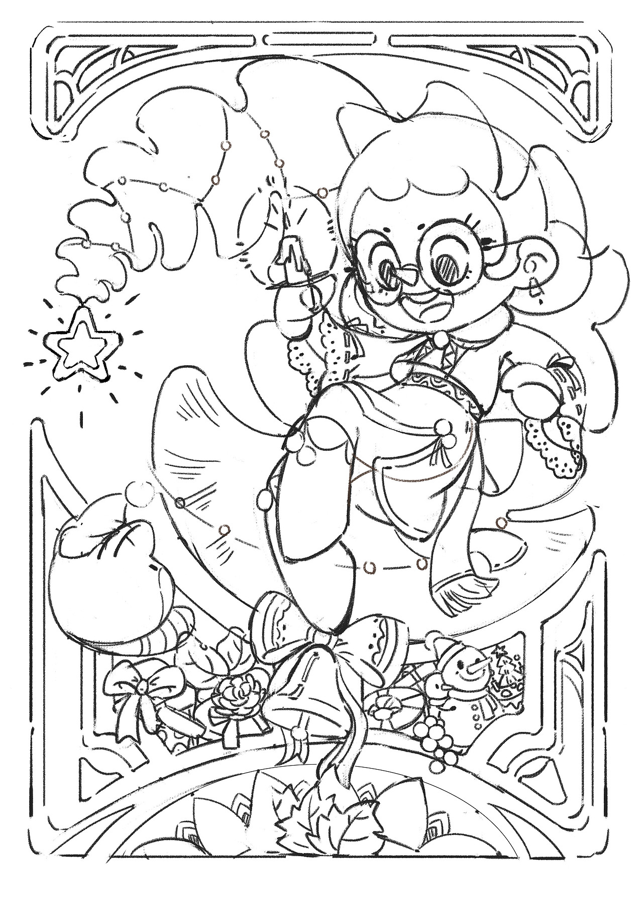 叮咚！第九年的圣诞祝福来啦！！！（图ZNDAwNjMwOTE2） - 商业插画 - 站酷设计师猫小毛毛原创素材 - 站酷ZCOOL