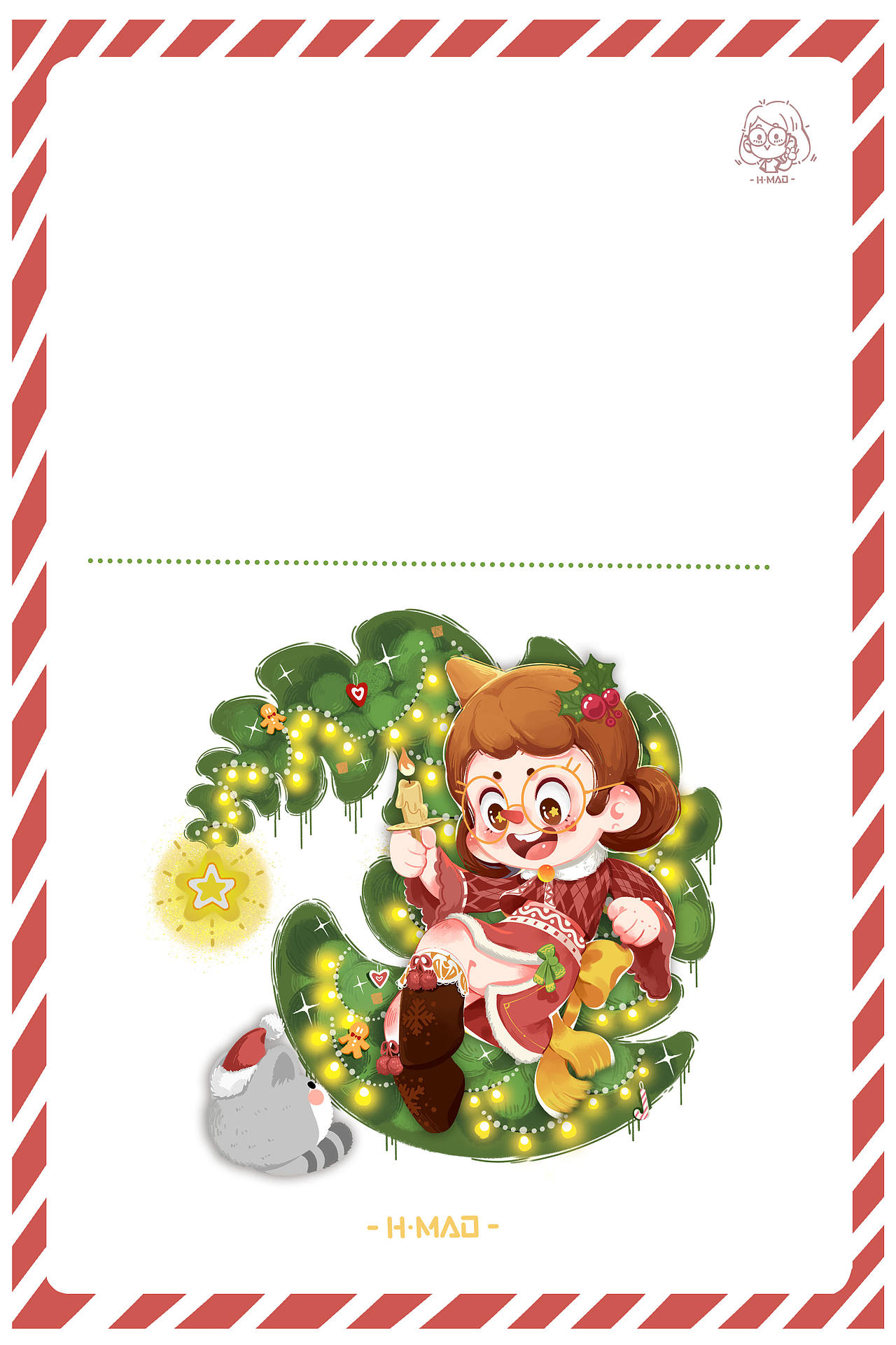 叮咚！第九年的圣诞祝福来啦！！！（图ZNDAwNjMwOTI0） - 商业插画 - 站酷设计师猫小毛毛原创素材 - 站酷ZCOOL
