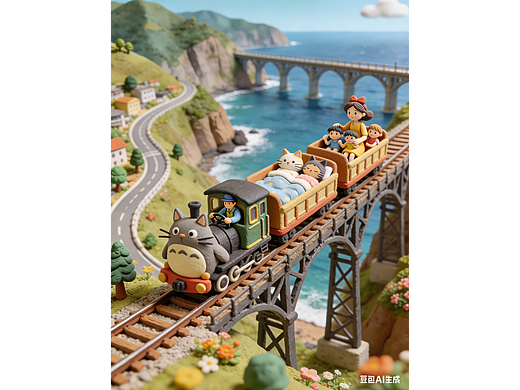 日漫风格3D卡通趣味橡皮泥插画