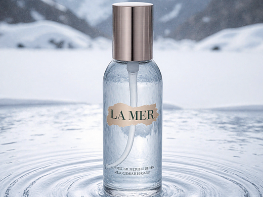 海蓝之谜精华液产品场景图渲染AIGC生成