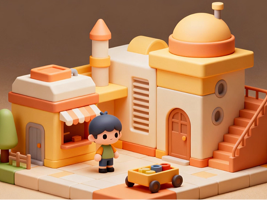 卡通场景建模渲染