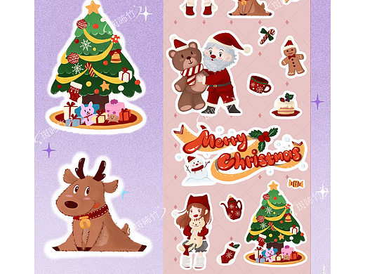 圣诞贴纸创作