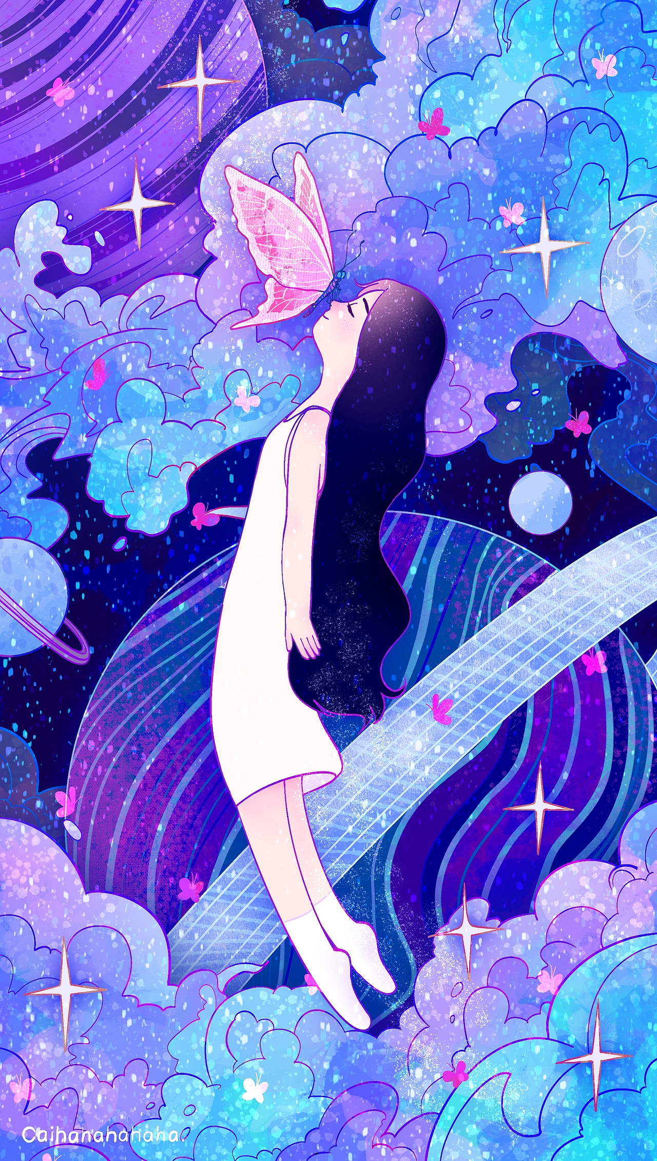 蝴蝶少女（图ZNDAwNjU1OTI0） - 儿童插画 - 站酷设计师蔡哈哈哈哈哈原创素材 - 站酷ZCOOL
